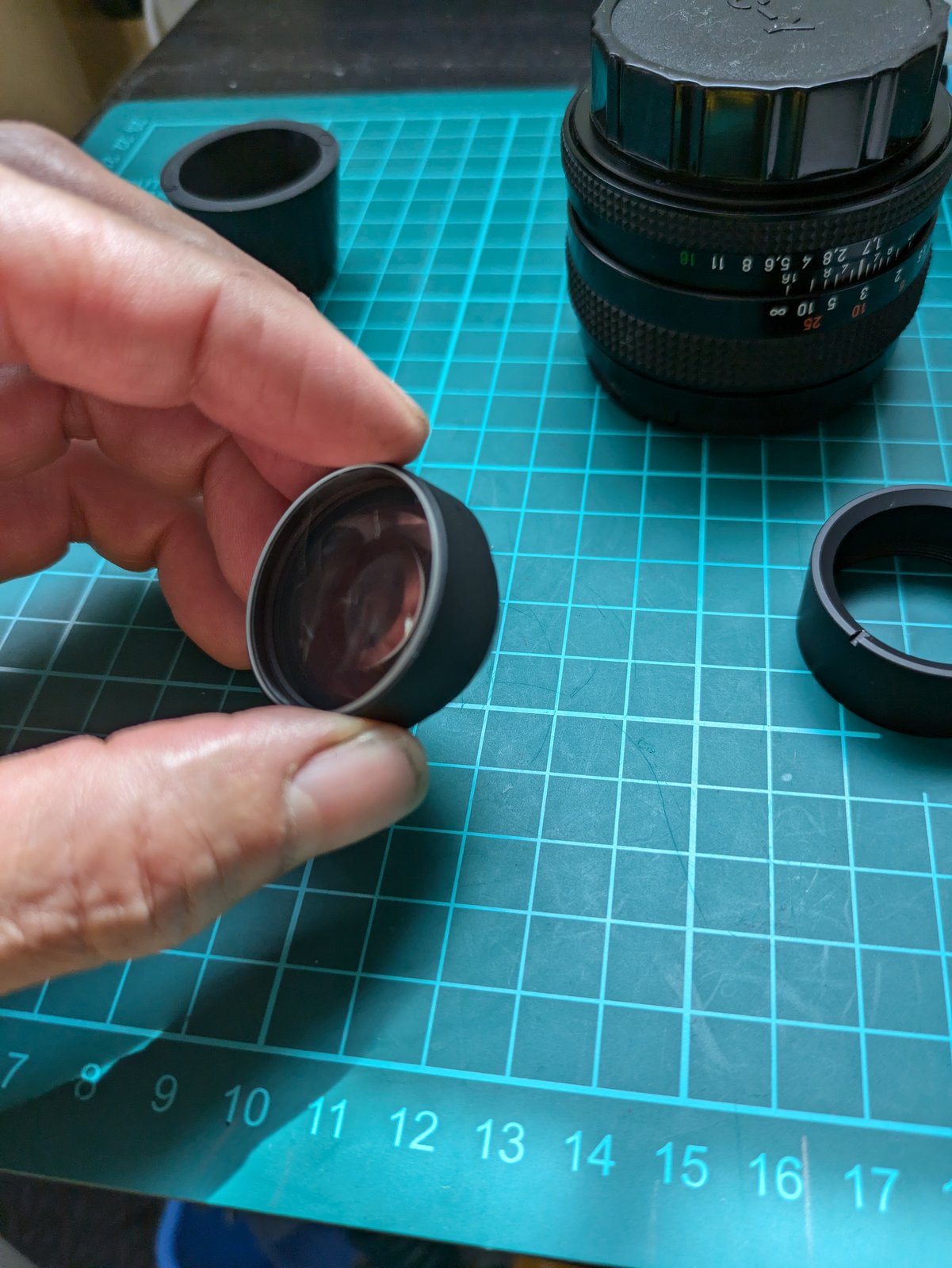 A lens group removed from the Planar 50mm f/1.7